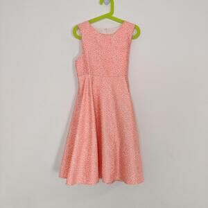 Girls Pink Sleeveless Dress with Bow Back Cutout Size 9-10 Years